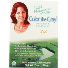 LIGHT MOUNTAIN: Hair Color the Gray Red, 7 oz