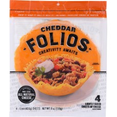 FOLIOS: Cheddar Cheese Wraps, 6 oz