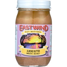 EAST WIND: No Salt Smooth Almond Butter, 16 Oz
