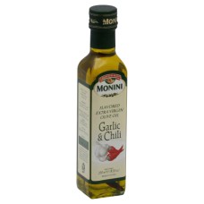MONINI: Extra Virgin Olive Oil Garlic and Chili, 8.5 oz