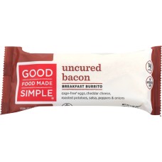 GOOD FOOD MADE SIMPLE: Uncured Bacon Breakfast Burrito, 5 oz