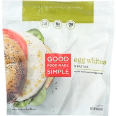 GOOD FOOD MADE SIMPLE: Egg White Patties Cage Free, 10 oz