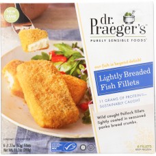 DR PRAEGER: Lightly Breaded Fish Fillets, 10.20 oz