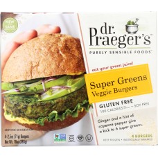 DR PRAEGER: Super Greens Veggie Burgers, 10 oz