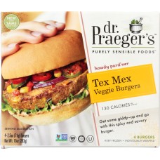 DR PRAEGER: Tex Mex Veggie Burgers, 10 oz