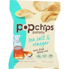 POPCHIPS: Chip Sea Salt, & Vinegar, .8 oz