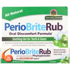 NATURE'S ANSWER: PerioBriteRub Soothing Gel for Teeth & Gums Cool Mint, 0.5 oz