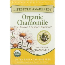 LIFESTYLE AWARENESS: Organic Chamomile Tea, 20 teabags