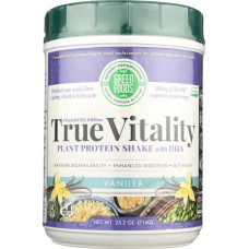 GREEN FOODS: True Vitality Plant Protein Shake with DHA Vanilla, 25.2 oz