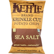KETTLE BRAND: Krinkle Cut Potato Chips Sea Salt, 13 oz