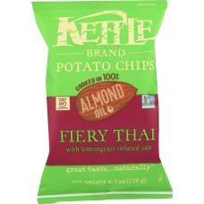 KETTLE BRAND: Almond Oil Potato Chips Fiery Thai, 4.2 oz