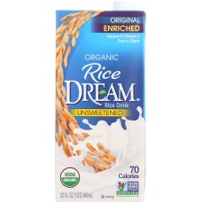 DREAM: Rice Dream Organic Rice Drink Enriched Unsweetened Original, 32 oz