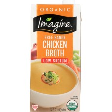 IMAGINE: Organic Low Sodium Free Range Chicken Broth, 32 oz