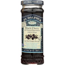 ST DALFOUR: All Natural Fruit Spread Black Cherry, 10 oz