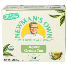 NEWMAN'S OWN: Organic Green Tea 40 ct, 2.8 oz
