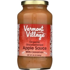 VERMONT VILLAGE CANNERY: Organic Apple Sauce with Cinnamon, 24 oz