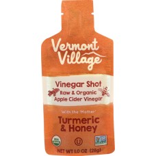 VERMONT VILLAGE: Vinegar Shot Turmeric & Honey Drink, 1 oz