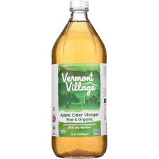 VERMONT VILLAGE: Raw & Organic Apple Cider Vinegar, 32 oz