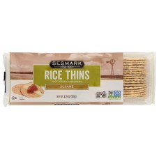 SESMARK: Rice Thin Sesame Gluten Free, 4.25 oz