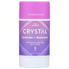 CRYSTAL BODY DEODORANT: Magnesium Enriched Deodorant Lavender Plus Rosemary, 2.5 oz