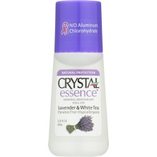 CRYSTAL BODY DEODORANT: Mineral Deodorant Roll-On Lavender & White Tea, 2.25 oz