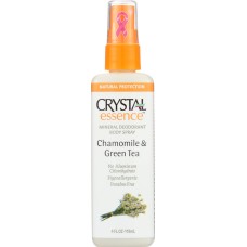 CRYSTAL BODY DEODORANT: Deodorant Spray Chamomile & Green Tea, 4 oz