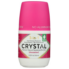 CRYSTAL: 3in1 BioHealth Deodorant Roll-On Unscented, 2.25 oz