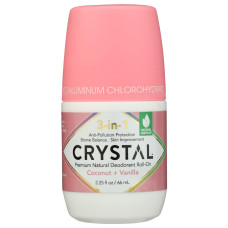 CRYSTAL: 3in1 BioHealth Deodorant Roll-On Coconut + Vanilla, 2.25 oz
