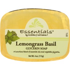 CLEARLY NATURAL: Soap Bar Glyceri Lemongrass Basil, 4 oz