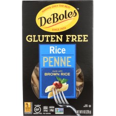DEBOLES: Gluten Free Penne Rice Pasta, 8 oz
