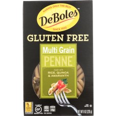 DEBOLES:  Multi Grain Penne Gluten Free Pasta, 8 oz