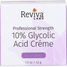 REVIVA LABS: 10% Glycolic Acid Cream, 1.5 oz