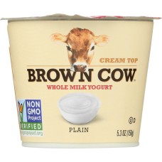 BROWN COW: Yogurt Plain Smooth and Creamy Cream Top, 5.3 oz