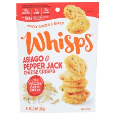 WHISPS: Cheese Crisps Asiago And Pepper Jack, 2.12 oz