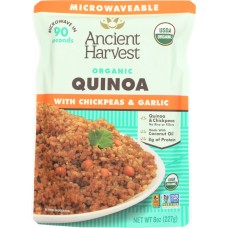 ANCIENT HARVEST: Organic Quinoa with Chickpeas & Garlic, 8 oz
