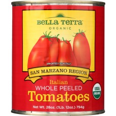 BELLA TERRA: Organic Italian Whole Peeled Tomatoes, 28 oz