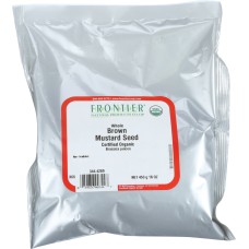 FRONTIER HERB: Brown Mustard Seed Whole Organic, 16 oz