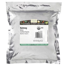 FRONTIER BULK: Organic Whole Nutmeg, 16 oz