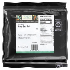 FRONTIER BULK: Fine Grind Grey Sea Salt, 16 oz