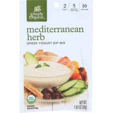 SIMPLY ORGANIC: Mix Dip Greek Yogurt Mediterranean Herb, 1 oz