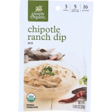 SIMPLY ORGANIC: Mix Dip Chipotle Ranch, 1 oz