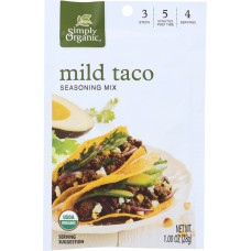SIMPLY ORGANIC: Mix Taco Seasoning Mild, 1 oz