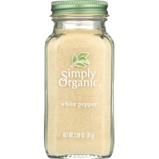 SIMPLY ORGANIC: White Pepper, 2.86 oz