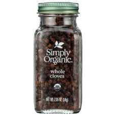 SIMPLY ORGANIC: Seasoning Cloves Whole Bottle, 2.05 oz