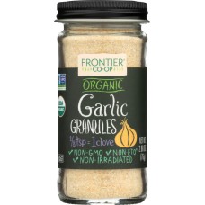 FRONTIER HERB: Organic Garlic Granules Bottle, 2.68 oz