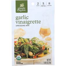 SIMPLY ORGANIC: Garlic Vinaigrette Dressing Mix, 1 oz
