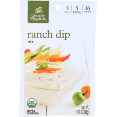 SIMPLY ORGANIC: Ranch Dip Mix, 1.5 Oz