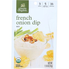 Simply Organic Dip Mix French Onion, 1.1 Oz