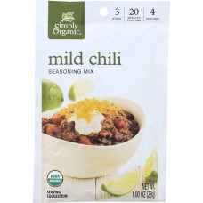 SIMPLY ORGANIC: Mix Chili Mild Organic, 1 oz