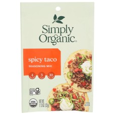 SIMPLY ORGANIC: Spicy Taco Seasoning Mix, 1.13 oz